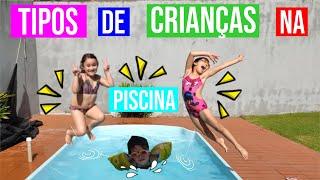 Tipos de crianças na Piscina