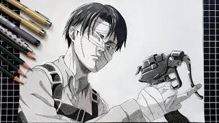 How to Draw LEVI ACKERMAN Easy - Attack on Titan Final Season Part 3