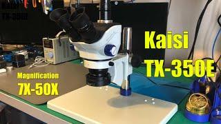 Kaisi TX-350E Trinocular Simul-Focal Stereo Microscope review