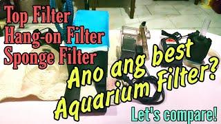 Aquarium Filter Guide || Ano ang Pinakamaganda: Top Filter, Hang-on Filter, or Sponge Filter?