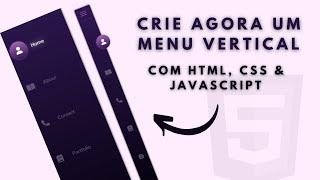 Criando um menu vertical com ( HTML, CSS & JavaScript )