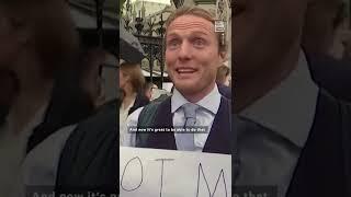 Anti-Royalists Protest Outside Parliament, 'Not My King' Signs in Hand