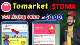 Tomarket  TGE , Total Supply | Tomarket  $TOMA Token distribution | Tomarket  Airdrop value