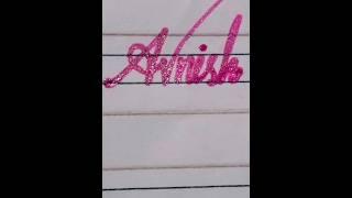 lettering my cute  subscribers names most most requested name "Avnish" #lettering