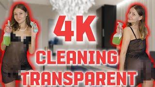 How to Clean a Kitchen in 4K | Transparent Clothes Edition