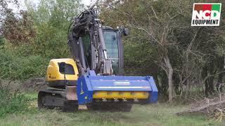 Mecalac 8MCR & VM1500 Auger Torque Mulcher (Audio on)