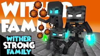 Monster School : WITHER STRONG FAMILY CHALLENGE - Minecraft Animation