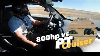 PT cruiser goes 168mph 1/2 mile racing