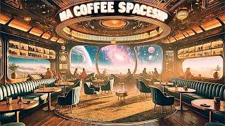 Futuristic Spaceship Café Ambience  Vintage Spaceship with Oldies Music