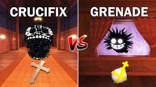 [ROBLOX] Holy Hand Grenade vs Crucifix vs EVERY Monster In Doors The Content Update | INSANE Battle