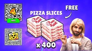 FREE! x400 PIZZA SLICES  PIZZA PLANET QR CODES BRAWL STARS QR CODES 2024 | BRAWL STARS NEW UPDATE