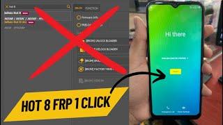 infinix Hot 8 frp unlock by unlocktool Only 1 Click fix all Error 100% Done