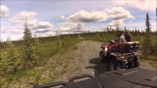 Riding out from Mendeltna Creek