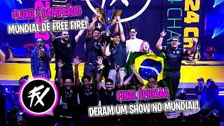 FLUXO É CAMPEÃO MUNDIAL DO FREE FIRE! FINAL HISTÓRICA COM VIRADA ÉPICA NA ULTIMA QUEDA! MUNDIAL FF