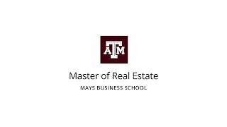 Master of Real Estate | Texas A&M University