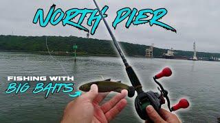 North Pier Fishing with BIG BAITS