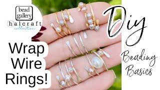 Wrap Wire Rings - Jewelry Making - Wire Work - DIY Ring - Beaded Jewelry