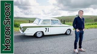 Dario Franchitti delivers Jim Clark's Lotus Cortina to the Clark Motorsport Museum