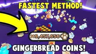 *FASTEST* HOW TO GET GINGERBREAD COINS FAST! In Pet Simulator X Christmas Update!