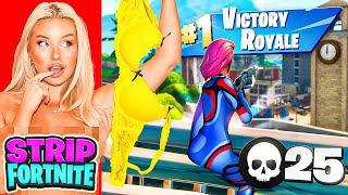 1 KILL = REMOVE 1 CLOTHING PIECE ON FORTNITE | Charlotte Parkes ft. @MaddieFeli