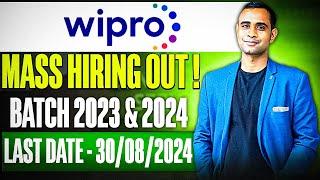 Wipro Finally Started Mass Hiring | Batch 2023 & 2024 | SuperSet Hiring