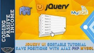 jQuery UI Sortable Tutorial - Save Positions With Ajax & PHP & MySQL