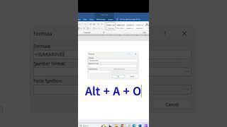 How to sum a Column or Row of Numbers in MSWord | Magical Tricks in MS Word |#mswordshortcuts