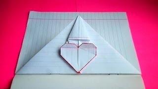 оригами сердечко-конверт / идеи для личного дневника(лд) #6 / origami envelope heart bookmark