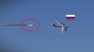 Horrifying moment! Ukrainian missile destroys Russian Tu-95 strategic bomber, crew killed