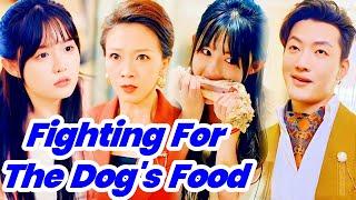 This wealthy girl actually tries to compete with a dog for food #drama