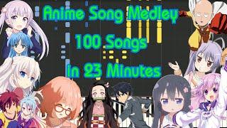 [Anime Medley 1] : Anime Song Medley 100 Songs in 23 Minutes Piano Arrangement