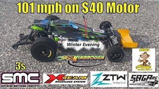 Traxxas Bandit + 3s SMC LIPO + ZTW ESC + $40 XTEAM 3660 4650kv Motor = 101 MPH / 161 kph! Speedrun