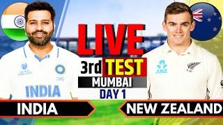 India vs New Zealand, 3rd Test, Day 1 | IND vs NZ Live Match Today | Live Cricket Match Today