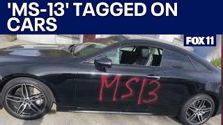 Northridge residents hit by 'MS-13' tags, cars badly vandalized on Christmas Day