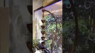 Custom Led Lighting Water Curtain Acrylic Water Bubble Wall Indoor Screens Partitions #bubblewall