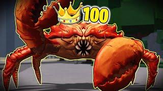 i Got a 100 KILLSTREAK with CRAB BOSS in The Strongest Battlegrounds