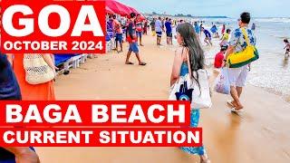 GOA | BAGA BEACH - OCTOBER 2024 | BAGA MARKET | GOA VLOG | SITUATION UPDATE |  WATERSPORTS, SHACKS