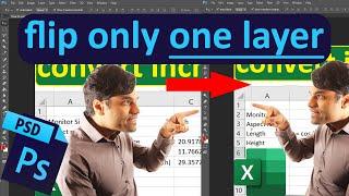 How to flip only one layer in Photoshop