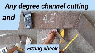 Steel channel miter cutting formula/How to cut channel & beam any degree