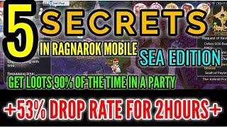 5 Secrets in Ragnarok M: Eternal Love (SEA EDITION) +53% DROP RATE FOR 2 hours and UP!