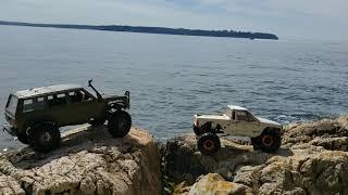 Scx10.2 Unimog first run with Redcat gen8 portal Axles with Friends