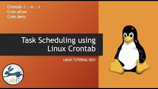 Schedule tasks using CRONTAB | Linux tutorial 2021 | Linux Masterclass