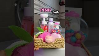 The cutest PINK BATH!🩷 What color is next? #bathtime #relax #pink #haul