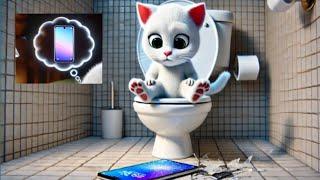 cute cat videos| cat drops the mobile in toilet| videos for cats #catvideos #cat #catlover #cats