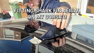 Fitting A Shark Fin Aerial Antenna On My Vauxhall Corsa D Limited Edition. Will Work On Any Car!