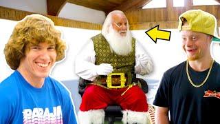 Surprising friend with Santa!