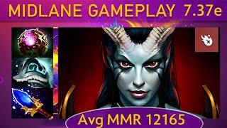  7.37e Queen of Pain |K+A-D - 28 KP - 81%| Mid Gameplay - Dota 2 Top MMR