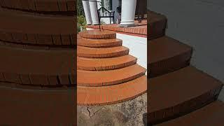 brick steps repair, repoint, & fully cleaned,it's bling blinging#construction #satisfying #work #art