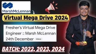 Marsh McLennan Freshers Virtual Drive Update | Hiring Process | 2024, 2023, 2022 BATCH Hiring