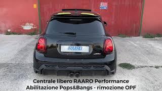 Mini F56 JCW LCI2 2021 - OPF delete - Pops&Bangs - RAARO Performance free flow midpipe w/ Remus V2